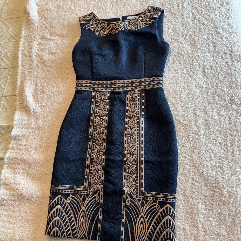 Embroidered Jacquard Dress